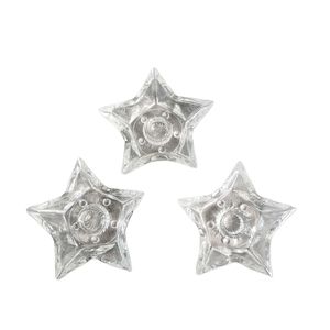 WEDDING BABY SHOWER HOME DECOR GLASS STAR CANDLE HOLDERS